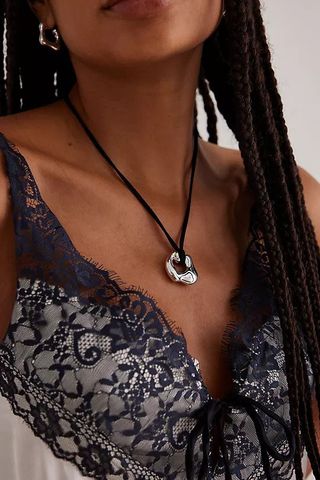 Anthropologie + Cord Sculptural Pendant Necklace