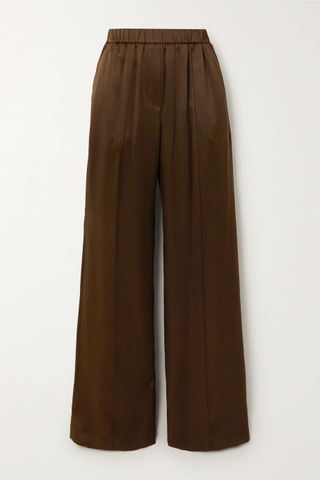 Loewe + Silk-Satin Straight-Leg Pants