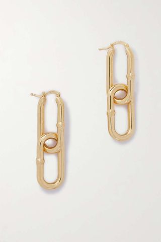 Bottega Veneta + Chains Gold-Plated Hoop Earrings