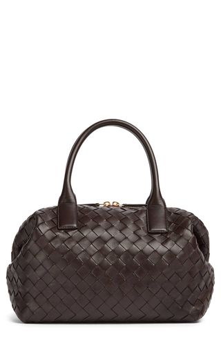 Bottega Veneta + Medium Bauletto Intreciatto Leather Satchel