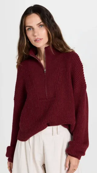 Closed + Cropped Half Zip Pullover