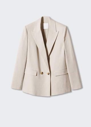 Mango + 100% Linen Suit Blazer
