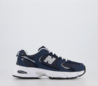 New Balance + New Balance Mr530 Trainers in Navy White Silver