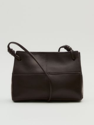 Massimo Dutti + Nappa Leather Crossbody Bag With Seam Details