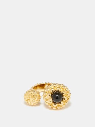 Paola Sighinolfi + Karpos Onyx & 18kt Gold-Plated Ring
