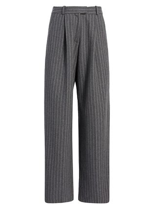 Another Tomorrow + Wide-Leg Pinstriped Pants