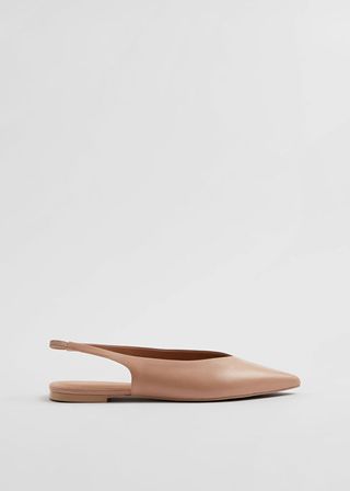 & Other Stories + Pointy Leather Slingback Flats