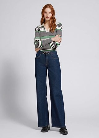 & Other Stories + Straight-Leg Gold Buckle Jeans