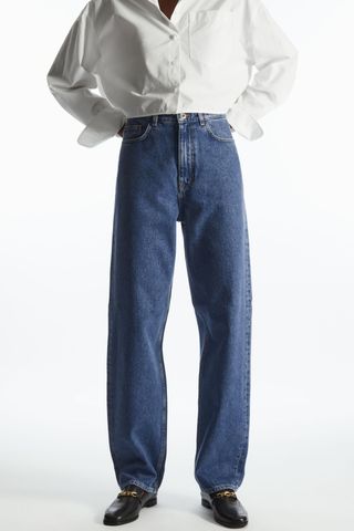 COS + Tapered-Leg High-Rise Jeans