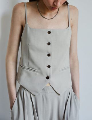 Pixie Market + Grey Button Vest