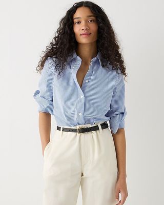 J.Crew + Slim-fit Stretch Cotton Poplin Shirt