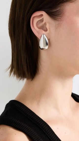 By Adina Eden + Solid Chunky Drop Stud Earrings