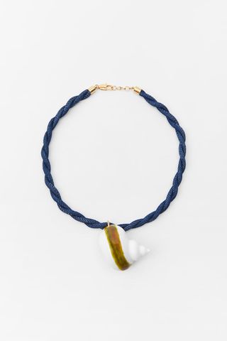 Zara + Denim Shell Necklace