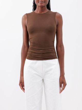 Posse + Isabela Ruched Jersey Tank Top