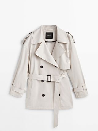 Massimo Dutti + Short Belted Trench Coat
