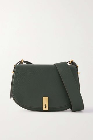 Polo Ralph Lauren + Polo ID Medium Textured-Leather Shoulder Bag