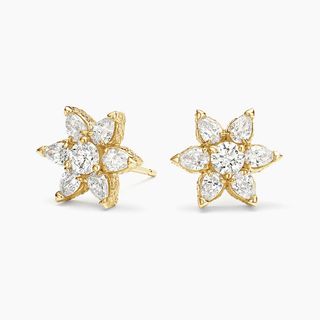 Logan Hollowell x Brilliant Earth + Flora Lab Diamond Earrings