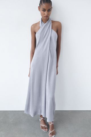 Zara + Knit Dress With Metallic Thread