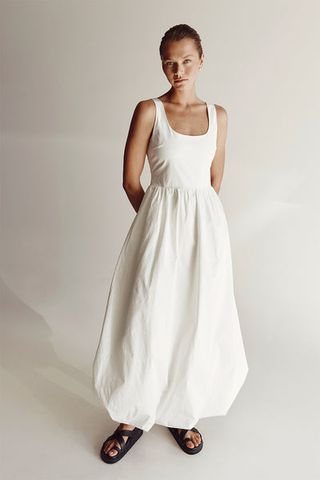 Dissh + Morgan White Cotton Midi Dress