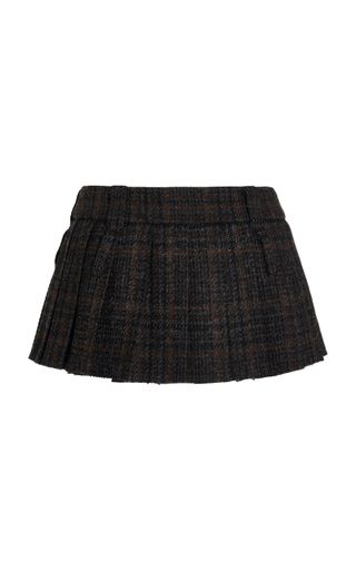 Miu Miu + Plaid Mini Skirt