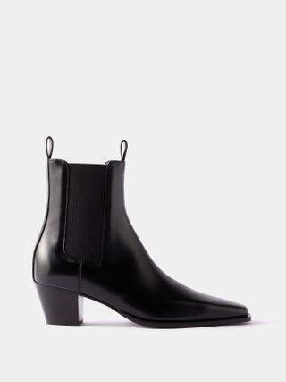 Toteme + The City Block-Heel Leather Boots