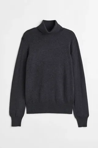 H&M + Fine-Knit Turtleneck Sweater