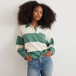 Madewell + Striped Rugby Polo Shirt