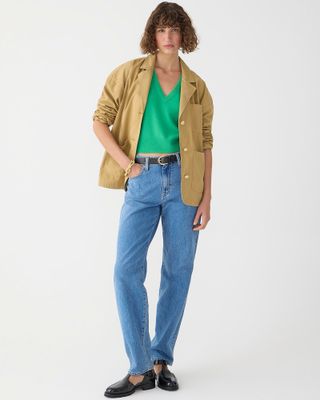 J.Crew + Slouchy-Straight Dad Jeans in Blue Reef Wash
