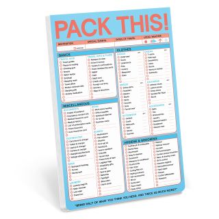 Knock Knock + Pack This! Note Pad