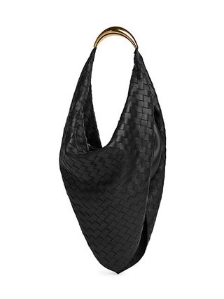 Bottega Veneta + Foulard Intrecciato Leather Top Handle Bag