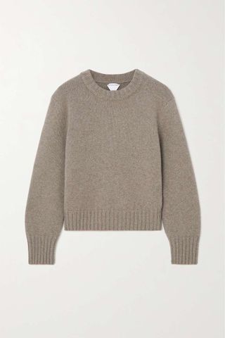 Bottega Veneta + Cropped Embellished Wool Sweater