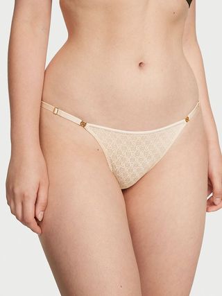 Victoria's Secret + Micro Lace Inset Thong Panty