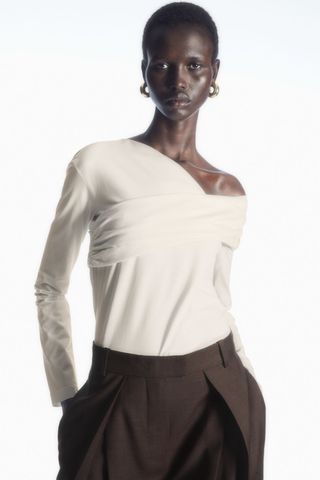 COS + Gathered Off-The-Shoulder Asymmetric Top