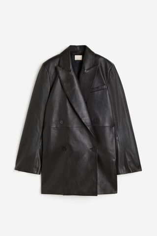 H&M + Oversized Leather Jacket