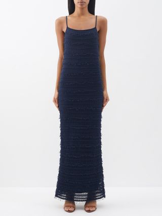 Giuliva Heritage + Elizabeth Open-Knit Cotton Maxi Dress