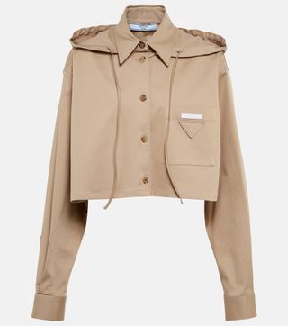 Prada + Cropped Cotton-Blend Gabardine Jacket