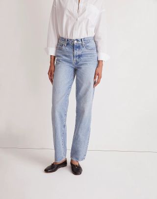 Madewell + Low Slung Straight Jeans