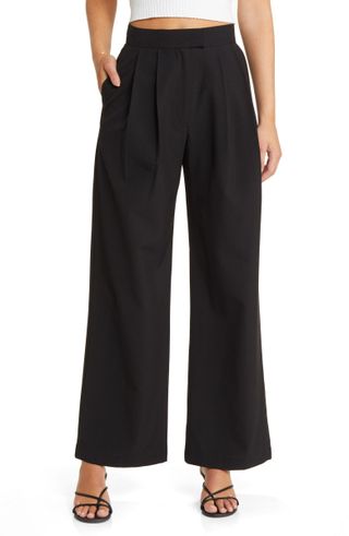 Asos Design + Pleated Wide Leg Trousers