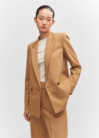 Mango + Double-Breasted Blazer