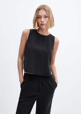 Mango + Wide Straps Modal Blouse