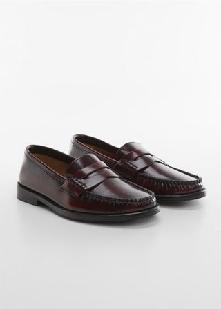 Mango + Leather Penny Loafers