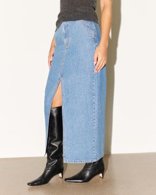 Abercrombie & Fitch + Denim Maxi Skirt