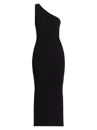 Totême + Ribbed One-Shoulder Maxi Dress