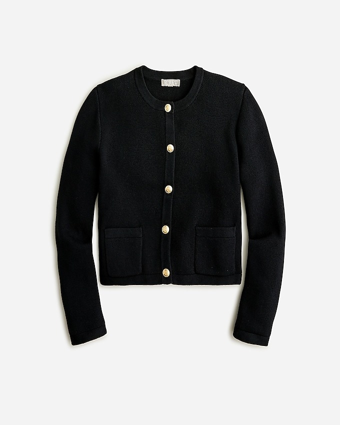 J.Crew + Emilie Patch-Pocket Sweater Lady Jacket
