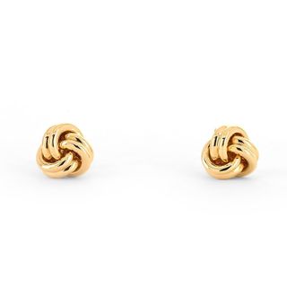 Tiffany & Co + Knot Yellow Gold Studded Earrings