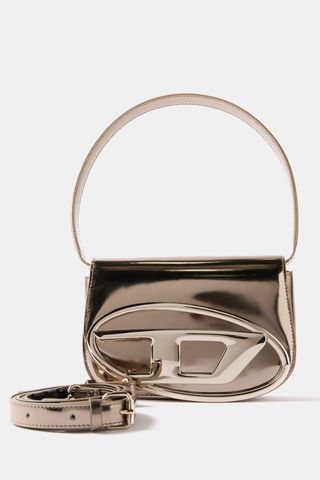 Diesel + 1DR Metallic-Leather Shoulder Bag