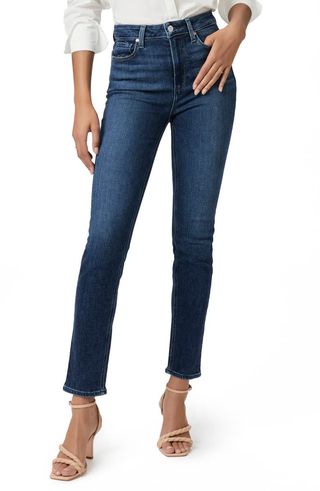 Frame Le Skinny De Jeanne Crop Ankle Slit Jeans in Blanc - Meghan Markle's  Jeans - Meghan's Fashion