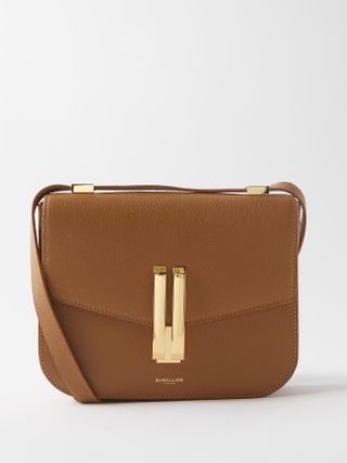 Demellier + Vancouver Grained-Leather Cross-Body Bag