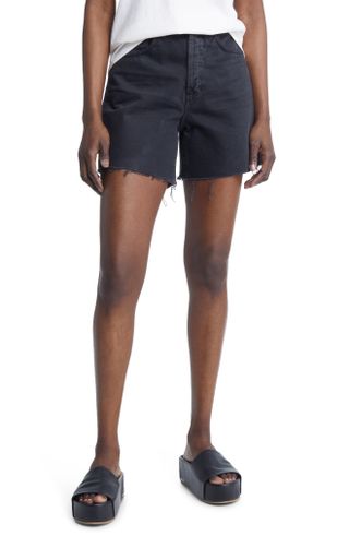 AG + Clove High Waist Cutoff Denim Shorts