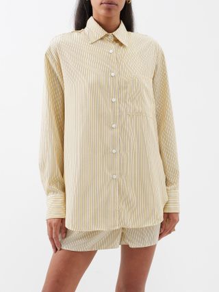 The Frankie Shop + Lui Striped Twill Shirt